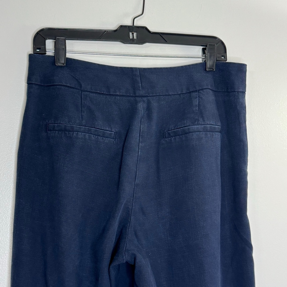 Banana Republic Womens Size 10 Navy 100% Lycocel Pleated Front Wide-Leg Pants - Picture 6 of 8